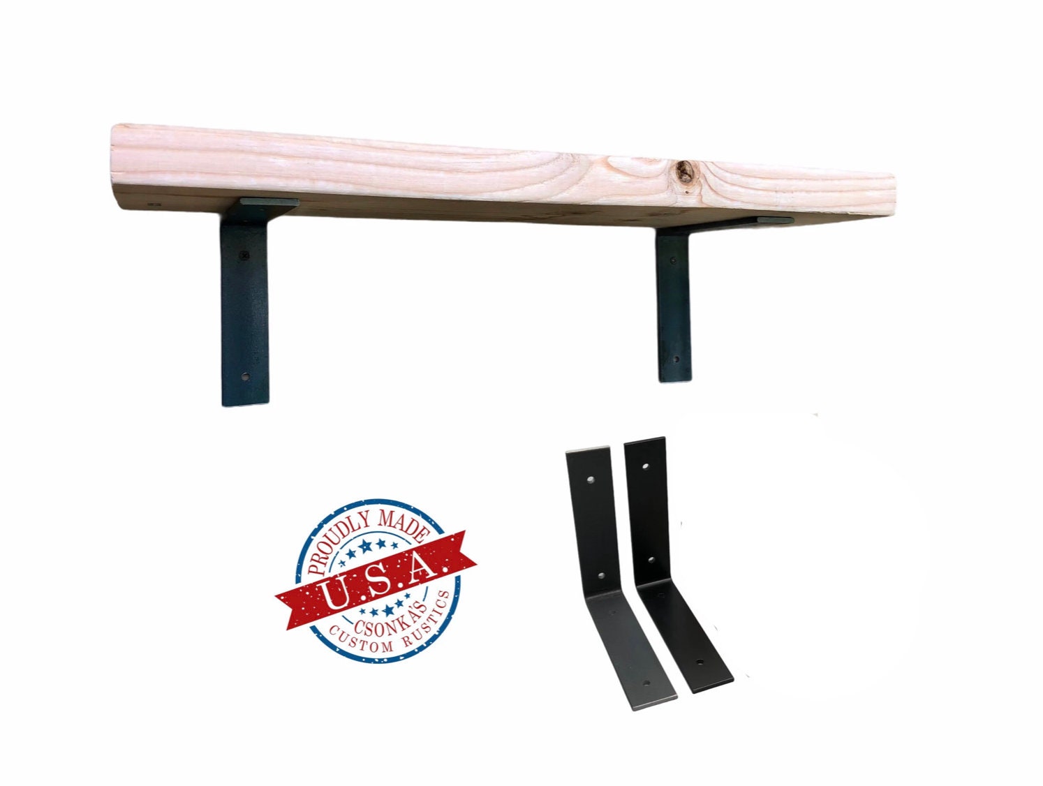 Wood Shelf Kit With Angle Brackets
