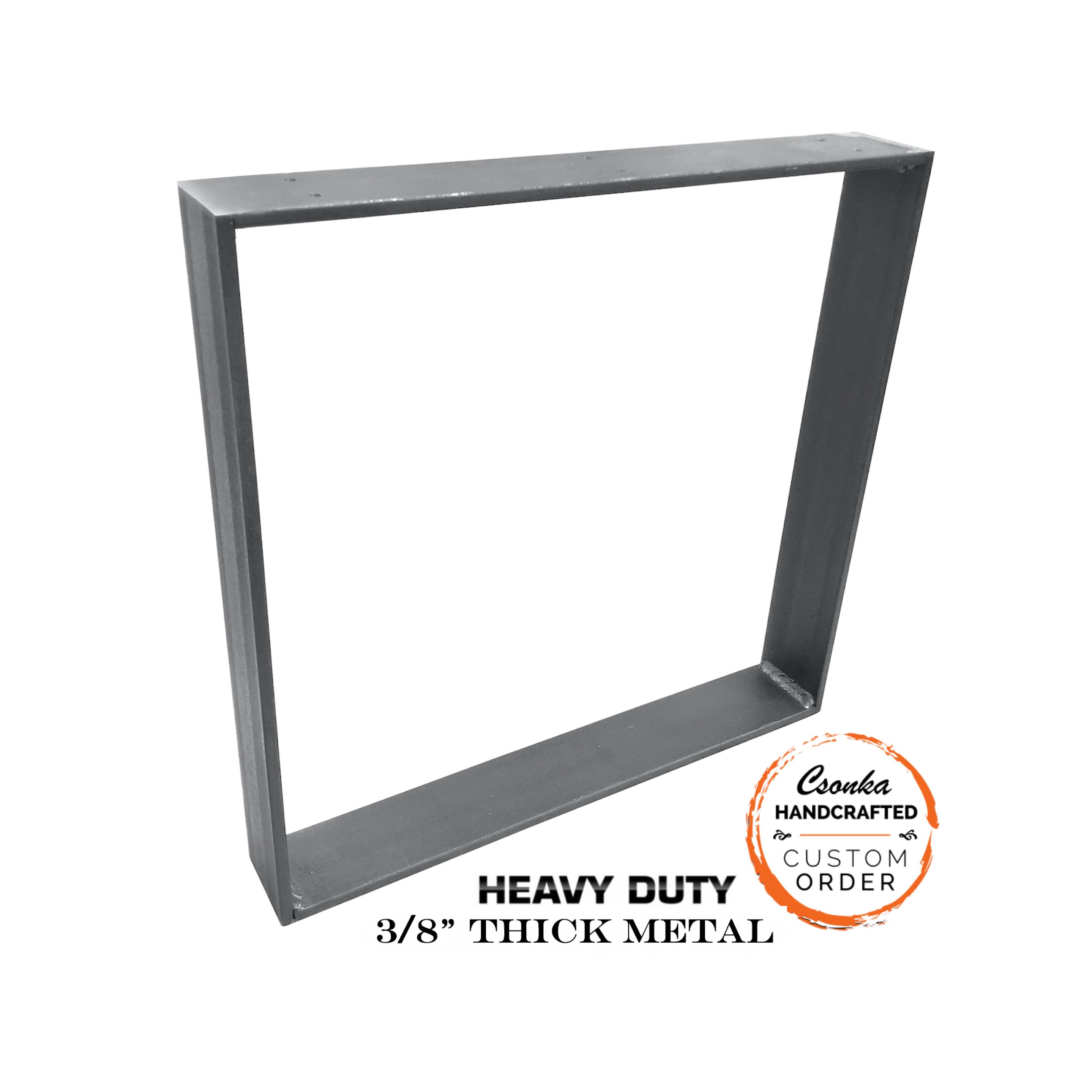 Heavy Duty Square Metal Legs (Single Leg Ordering) (2 Wide 3/8 Thick
