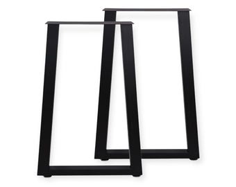 Set of Black Trapezoid Table Legs CK-75