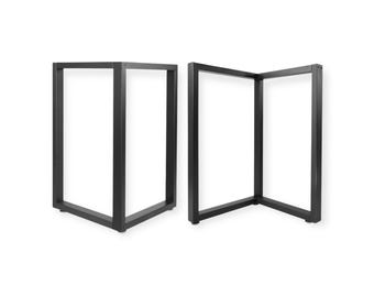 Set of Black L Shape Table Legs CK-86