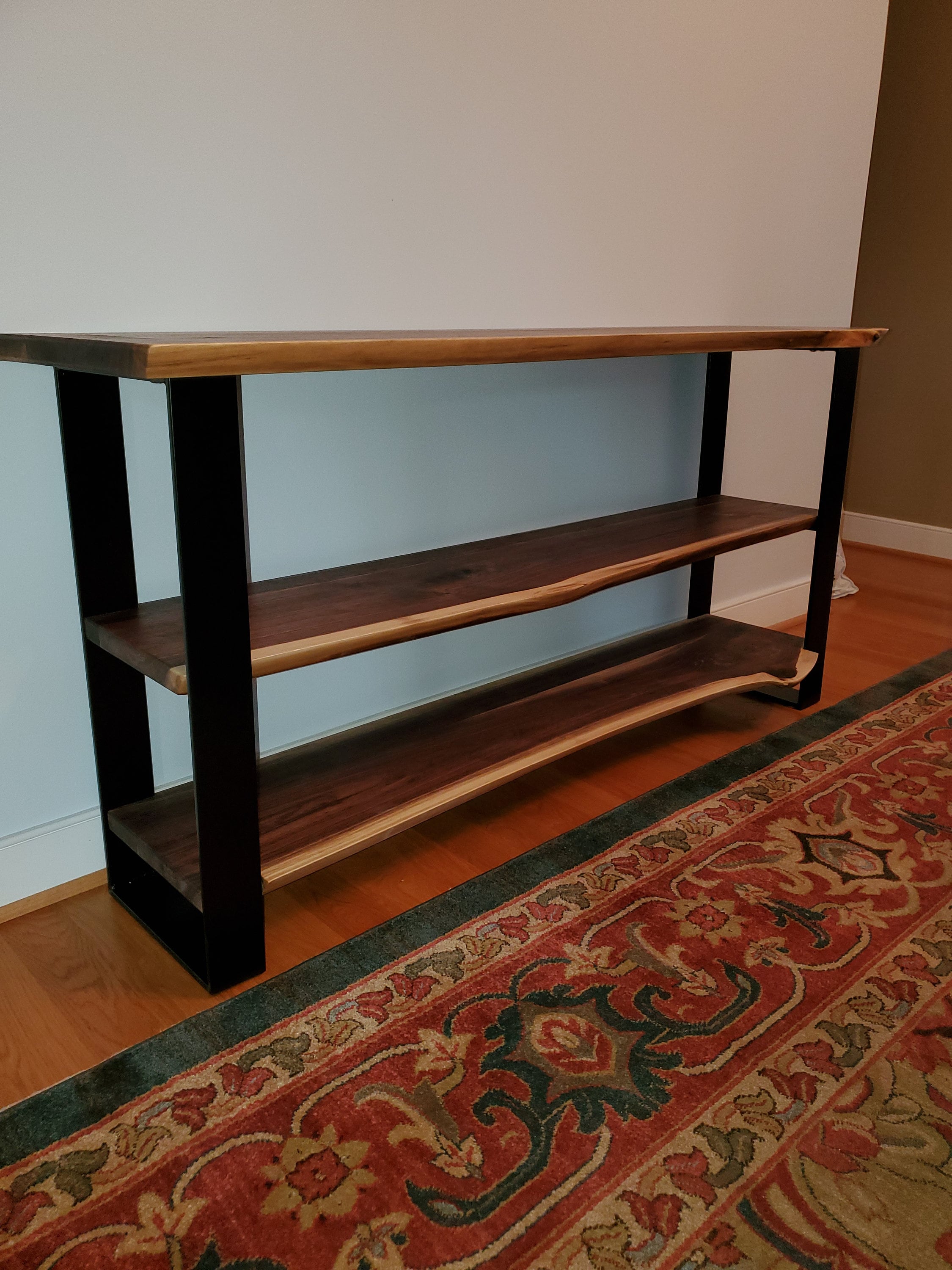 Square Legs with Middle Shelf (3 Wide 1/4 Thick Metal) (Size Range 8