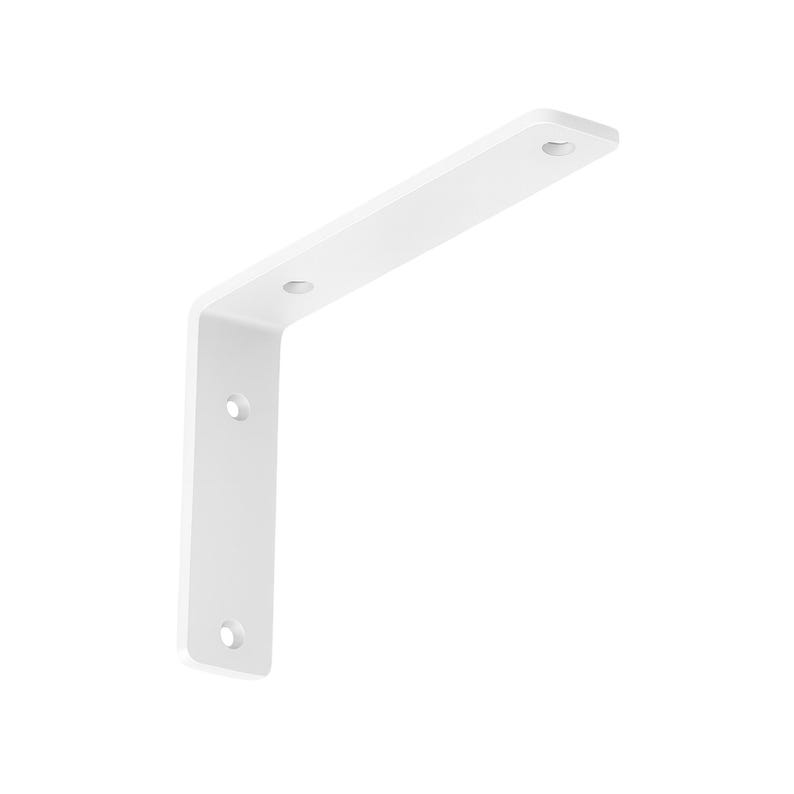 Angle Shelf Bracket, Black, Gold, White, Metal Shelf Bracket, Floating Shelf Bracket, Shelf Bracket, Hidden floating, Steel Shelf Bracket WHITE
