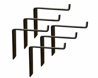 6 Pack - Lip Shelf Bracket - Metal: 1.5" x 3/16"