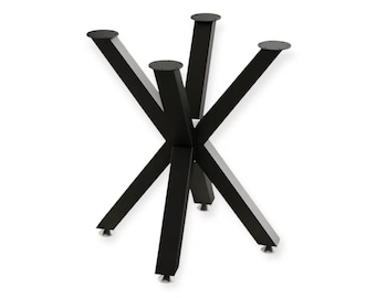 Round spider 28”H Table Pedestal Base Steel Center Base for Round Dining or Coffee Tables Modern Industrial Metal Furniture Base CK-100