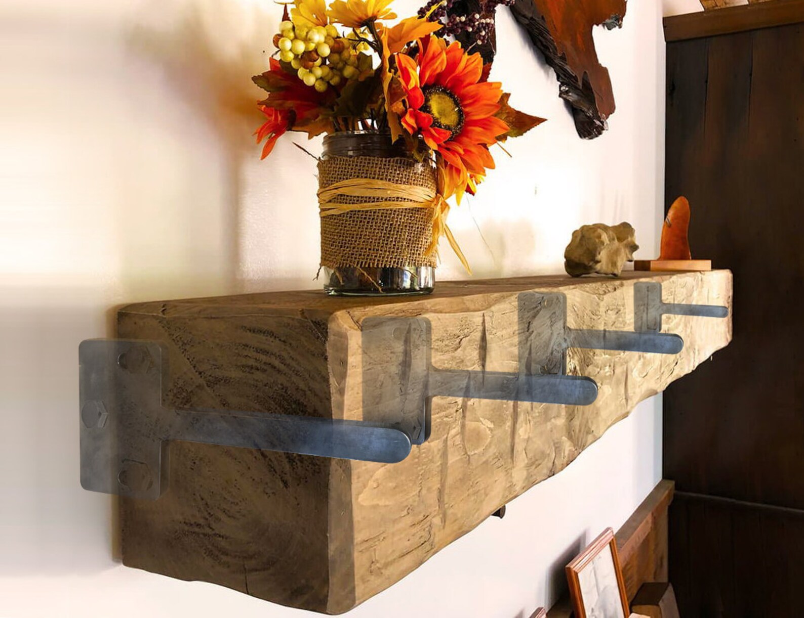 Floating Mantel Shelf Bracket Floating Mantle Shelf Bracket Etsy