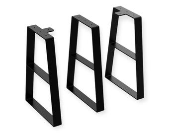Set of Black Trapezoid Bench Legs CK-45