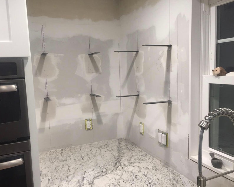 Wall Stud Mount Countertop Bracket Heavy Duty 3/8 Thick Etsy