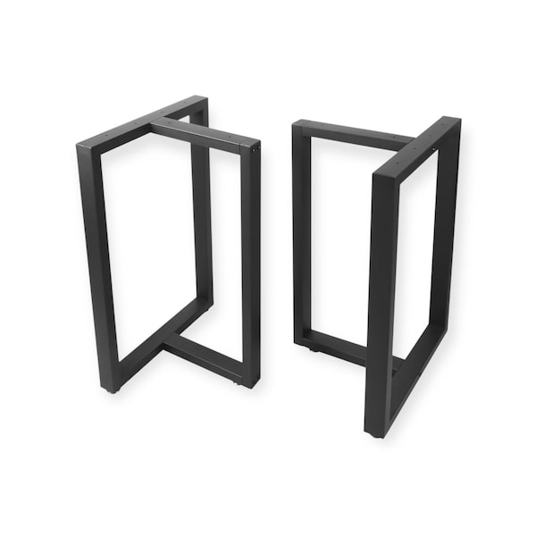 Set of Black T Shape Table Legs Table Legs, Metal Bench Base, Side Console Table Support, Dining  Modern Steel Furniture CK-86