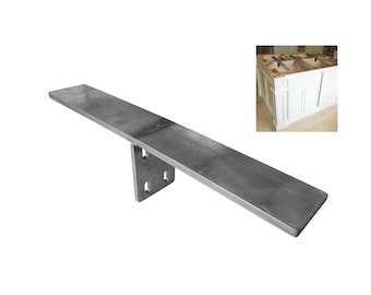 Heavy Duty T Mount Countertop Support Bracket (2" Wide - 3/8" Thick Metal)