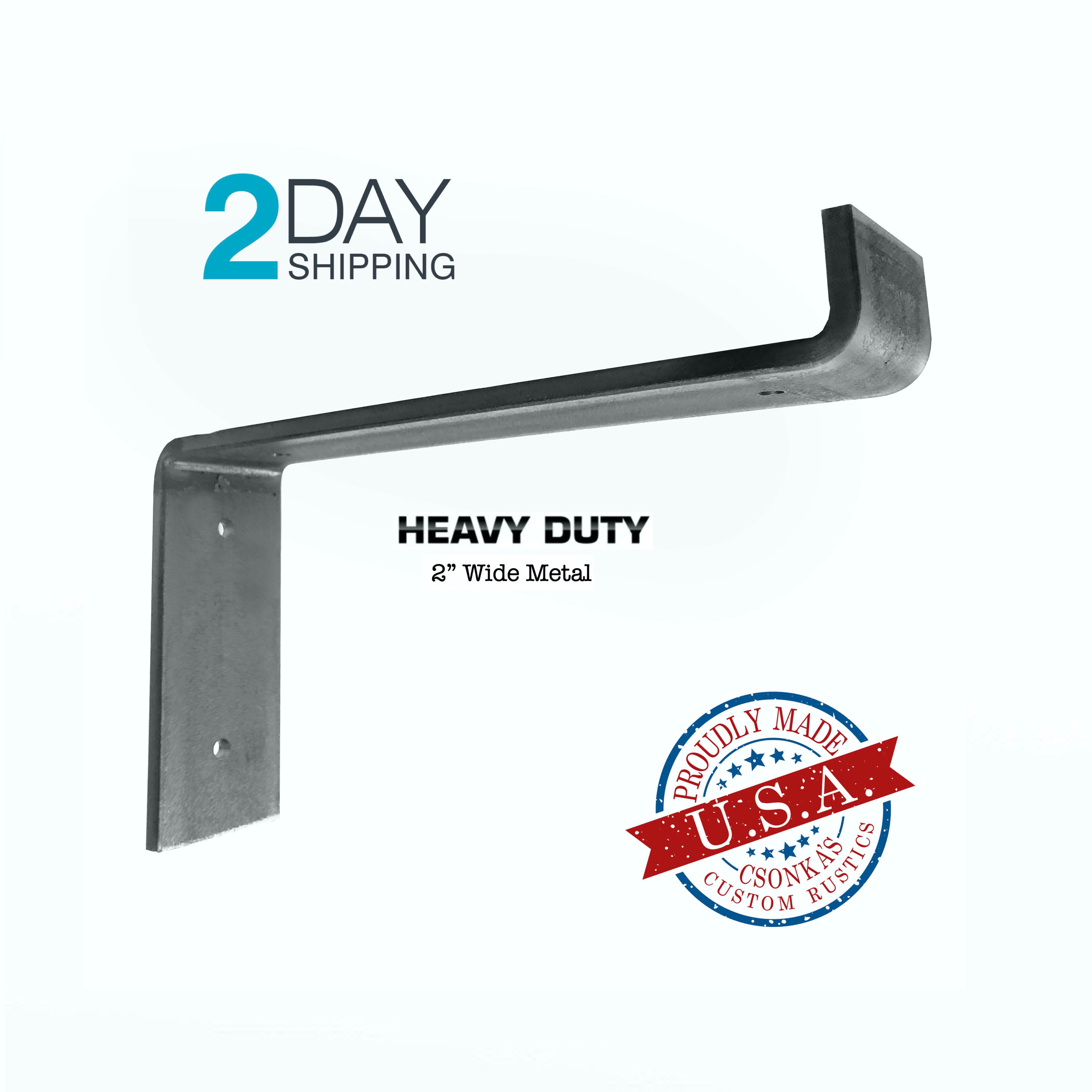 Heavy Duty Custom Lip Shelf Bracket (2 Wide 1/4 Thick)