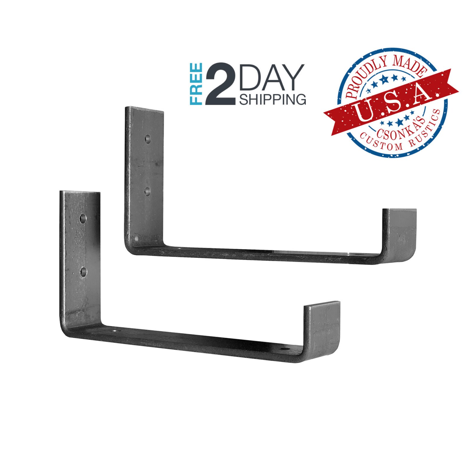 2 Pack 7.25l X 4h Hook Brackets J Bracket Etsy
