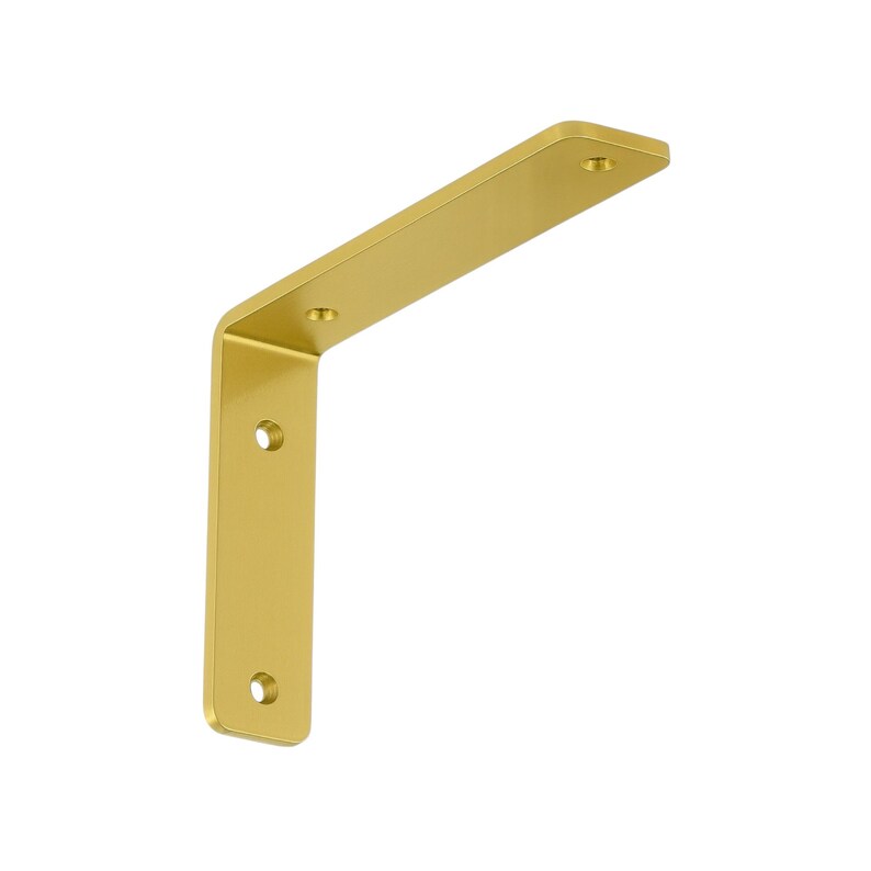 Angle Shelf Bracket, Black, Gold, White, Metal Shelf Bracket, Floating Shelf Bracket, Shelf Bracket, Hidden floating, Steel Shelf Bracket GOLD
