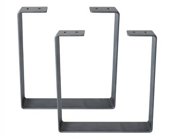 Set of 2 U-Shape River Table Legs (1.5"Wide - 3/16" Thick)