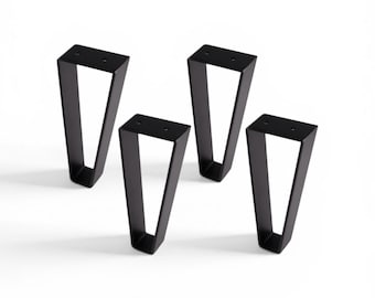 Hairpin Legs 4 Pack, Bench Legs, Metal Coffee Table Legs, Console Table Legs, Desk Legs, Sofa Legs, Modern Metal Furniture Leg Black, Gold