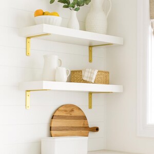 Angle Shelf Bracket, Black, Gold, White, Metal Shelf Bracket, Floating Shelf Bracket, Shelf Bracket, Hidden floating, Steel Shelf Bracket image 5