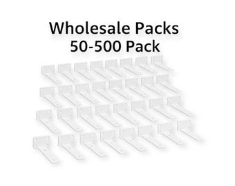 White Hidden Shelf Bracket Wholesale 50-500 Packs