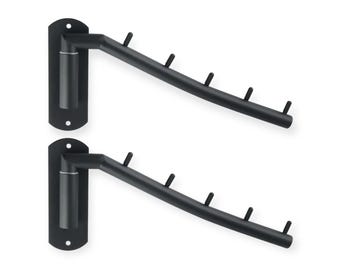 2 pack Black Closet Rod Hanger swivel Bracket CK-24