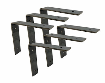 6 Pack - Angle Shelf Bracket - Metal: 1.5" x 3/16"