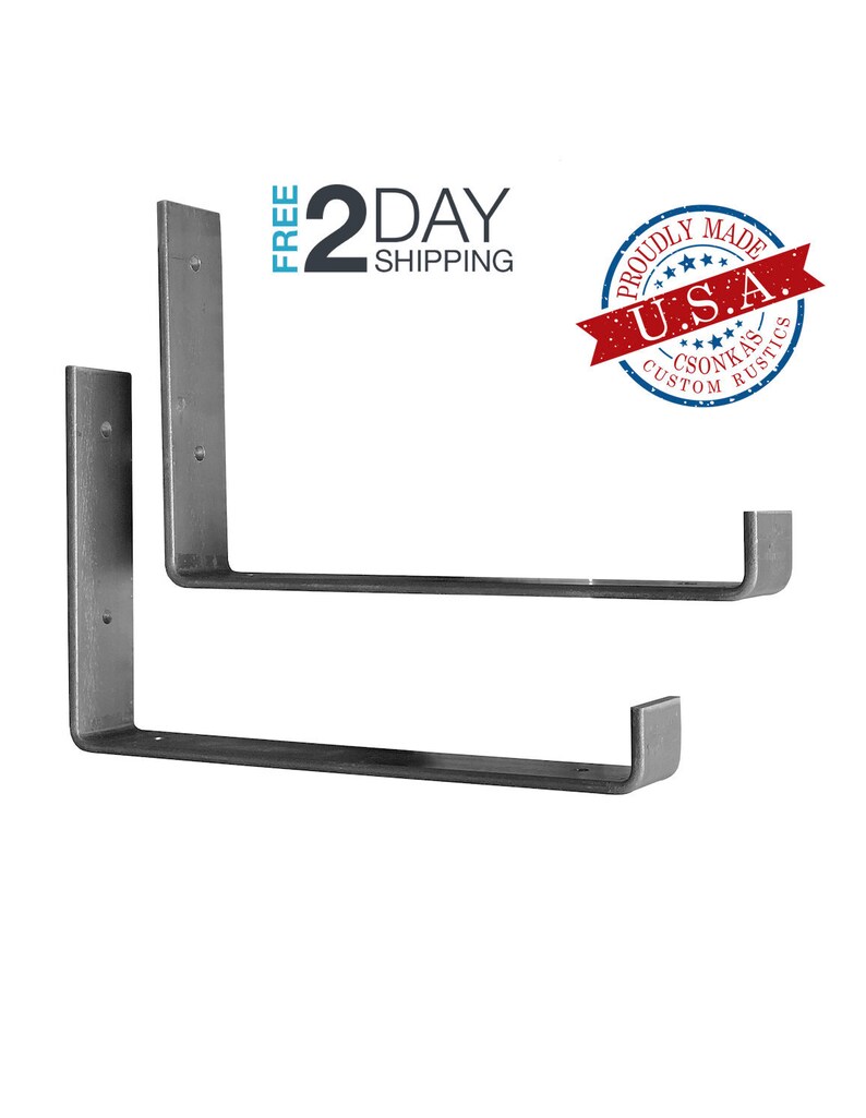 2 Pack 9.25l X 6h Hook Brackets J Bracket Etsy