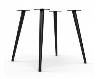 Set of 4 Black Round Hairpin Legs