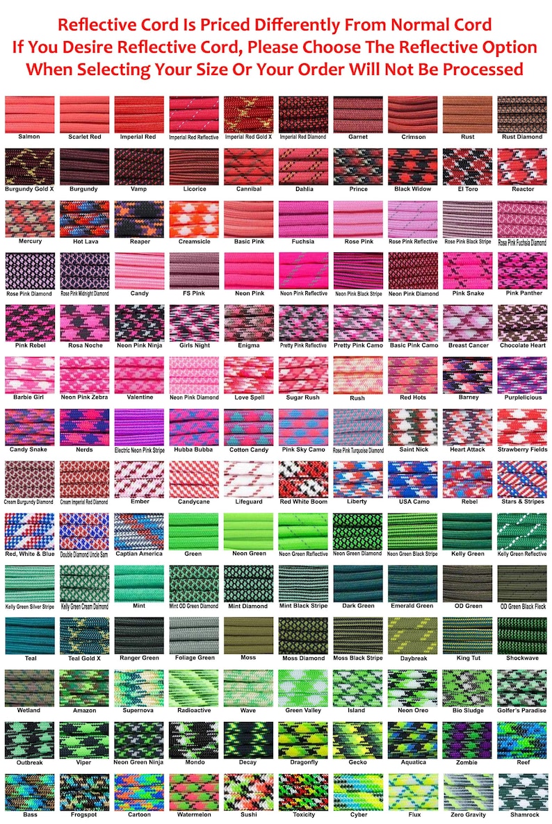 Cordón de cuello de paracord resistente con espiral trenzado redondo y clip HK - ¡MÁS DE 400 COLORES! imagen 9