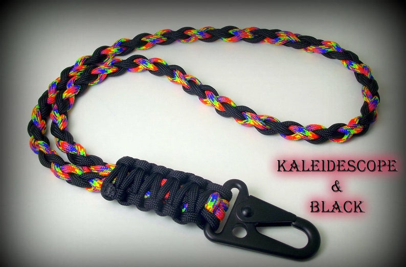 Heavy Duty Spiral Round Braid Paracord Neck Lanyardchoose Etsy