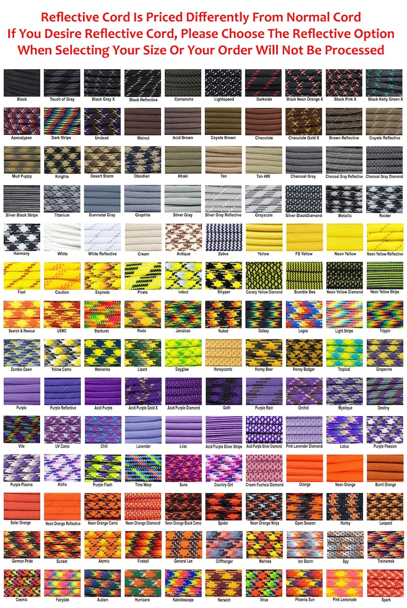 Cordón de cuello de paracord resistente con espiral trenzado redondo y clip HK - ¡MÁS DE 400 COLORES! imagen 7