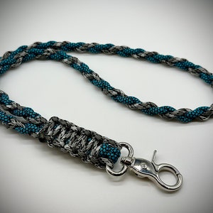 Paracord Neck Lanyard Heavy Duty Spiral Round Braid Trigger Snap--OVER 400 COLORS!