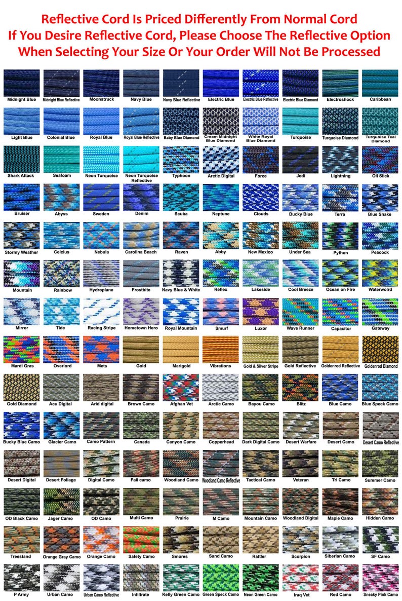 Cordón de cuello de paracord resistente con espiral trenzado redondo y clip HK - ¡MÁS DE 400 COLORES! imagen 8