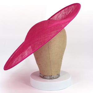 UK Made Sinamay Side Sweep Hat Base 43x45cm - HA080