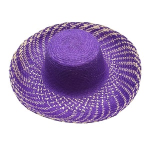 Patterned Rafia Hat HF066