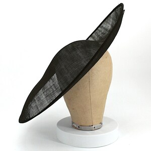 UK Made Sinamay Side Sweep Hat Base 43x45cm - HA080
