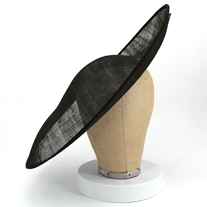 UK Made Sinamay Side Sweep Hat Base 43x45cm - HA080