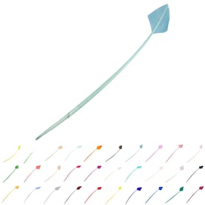 Pluma de pavo con punta de flecha, 30 cm x 3 piezas - FE014