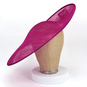 UK Made Sinamay Side Sweep Hat Base 43x45cm - HA080