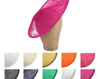 UK Made Sinamay Large Side Sweep Up brim Fascinator Hat Base 33x34cm - HA078