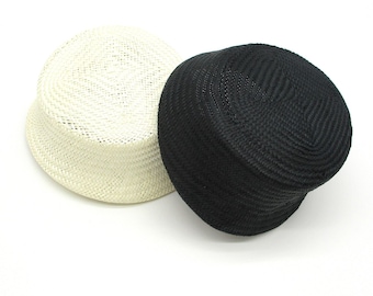 Buntal Straw Slanted Hat Base 17x19cm HA060