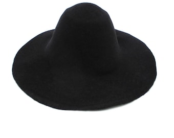 Melange Fleck Felt Flared Capeline 28cm - HF043