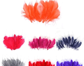 Tip Dyed Goose Feather x 10pcs - FE005