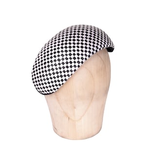 Svartrutigt raffia 3D Halo-hårband HA007