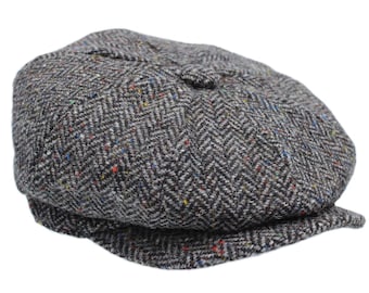 LF Irish Tweed Newsboy Cap CHARCOAL ZH280