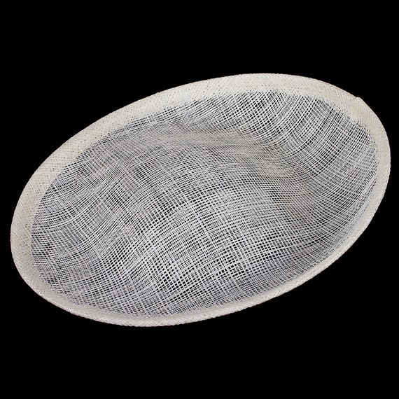 HA064 Small upback saucer with lip sinamay fascinator//hat base