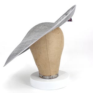 UK Made Sinamay Side Sweep Hat Base 43x45cm - HA080