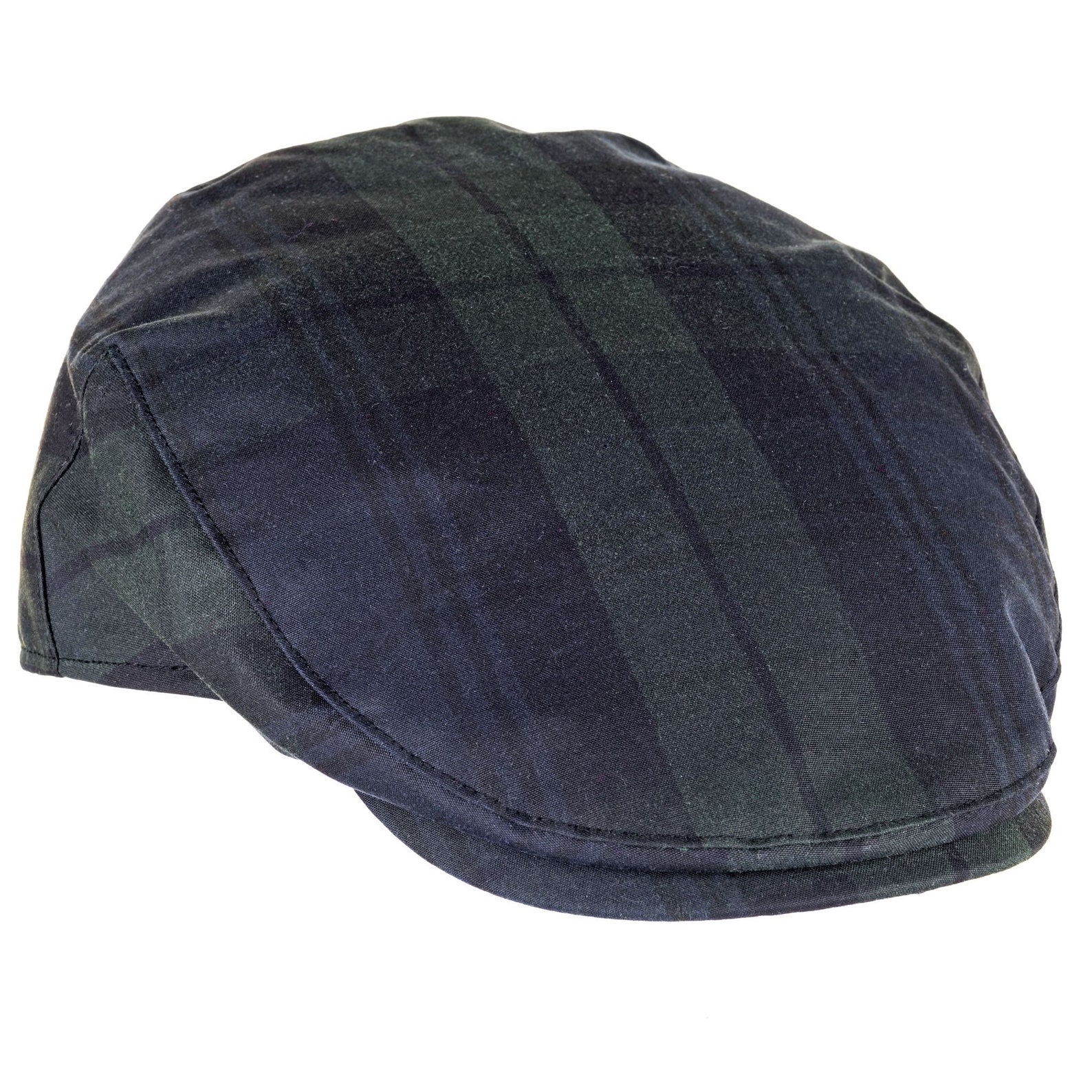 British Waxed Cotton Flat Cap Quality Tartan Wax Water Etsy Canada