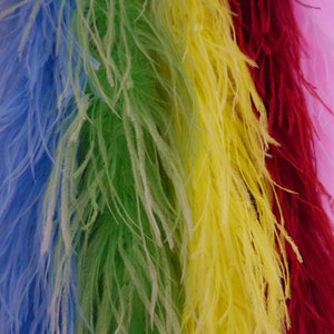 Pandemonium Millinery Ostrich Feather Boas - Assorted Colors (More Colors Added!) Pomegranate Ostrich Feather