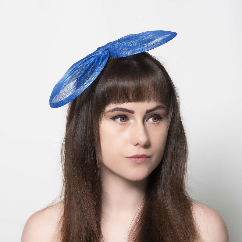 Purple HA057 Sinamay Gathered Shaped Fascinator and Hat Base for Fascinators and Millinery