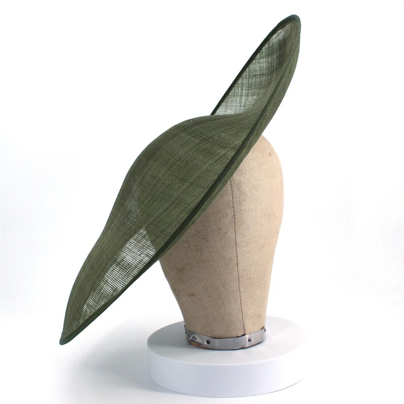 UK Made Sinamay Side Sweep Hat Base 43x45cm - HA080