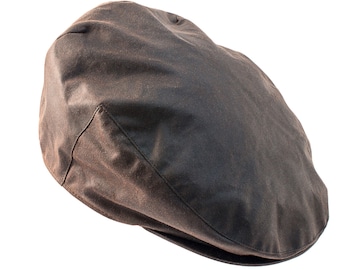 Casquette plate en coton ciré britannique Deep Back Resistant Check Lining ZH002 BROWN