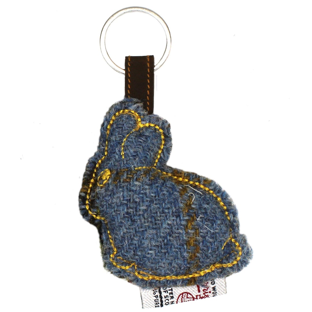 ZK001 Harris Tweed Key Ring RABBIT - Etsy
