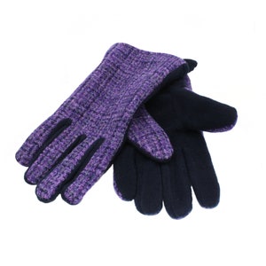 Genuine Harris Tweed Gloves with Fleece Palms Fully Lined ZG012 LAVENDER